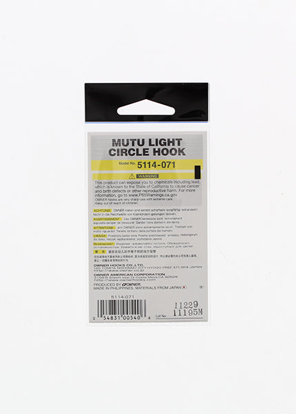 Owner Mutu Light Circle Hook Size 4 (9 Pack) – Trails & Tackle